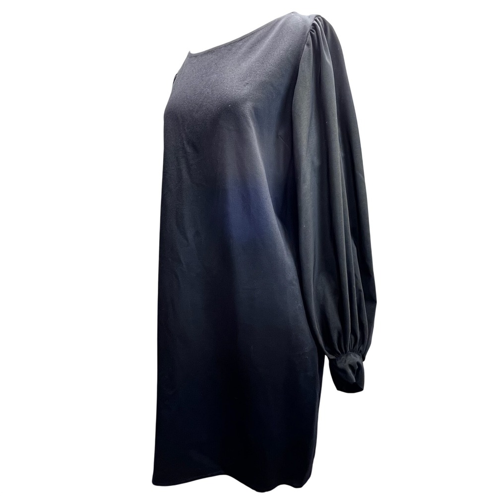 Le'Lonnie Couture Black Puff Sleeve Shift Dress Womens L Black balloon sleeves